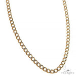14k Yellow Gold Curb Diamond Cut Solid chain 3.2mm 22 inches 69812 - Image 2