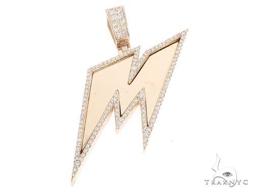 14k Yellow Gold Custom Made 'M' Pendant 65055 - Image 1