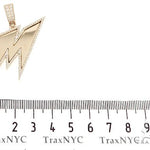 14k Yellow Gold Custom Made 'M' Pendant 65055 - Image 6