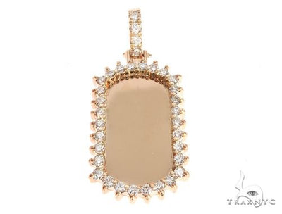 14k Yellow Gold Customizable Dog Tag Pendant 64643 - Image 1