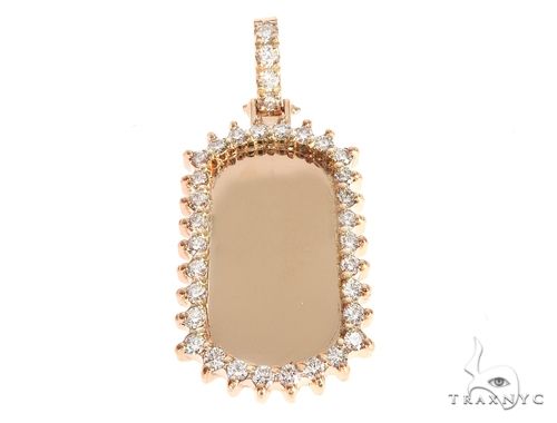 14k Yellow Gold Customizable Dog Tag Pendant 64643 - Image 1