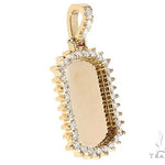 14k Yellow Gold Customizable Dog Tag Pendant 64643 - Image 2