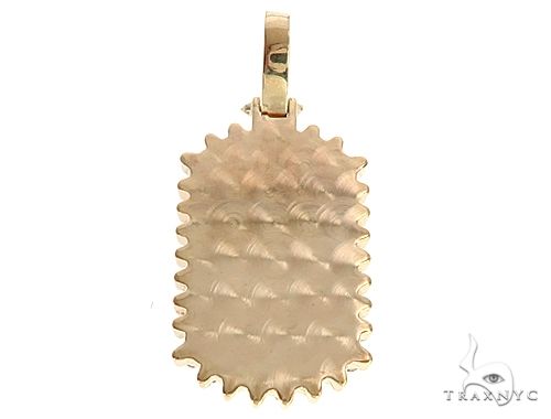 14k Yellow Gold Customizable Dog Tag Pendant 64643 - Image 3