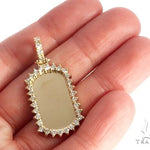 14k Yellow Gold Customizable Dog Tag Pendant 64643 - Image 5