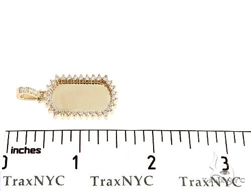 14k Yellow Gold Customizable Dog Tag Pendant 64643 - Image 7