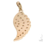 14k Yellow Gold Diamond Angel Wing Pendant 64668 - Image 3