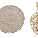 14k Yellow Gold Diamond Angel Wing Pendant 64668 - Image 5