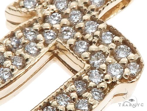 14k Yellow Gold Diamond Chai Pendant 64645 - Image 4