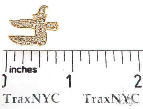 14k Yellow Gold Diamond Chai Pendant 64645 - Image 7
