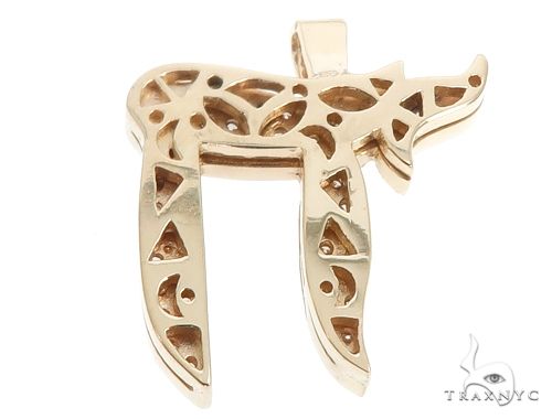 14k Yellow Gold Diamond Pendant 64646 - Image 3