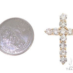 14k Yellow Gold Diamond Cross Pendant 64924 - Image 5