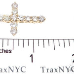 14k Yellow Gold Diamond Cross Pendant 64924 - Image 7