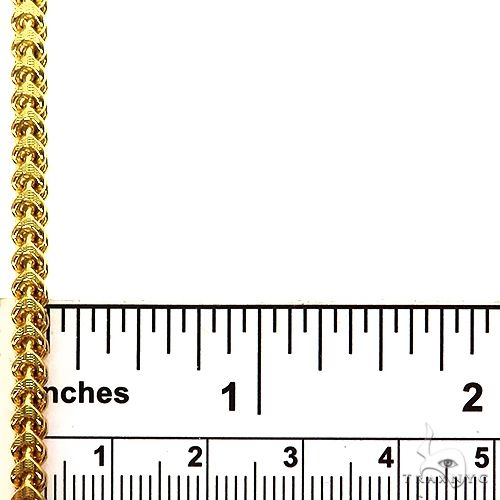 14k Yellow Gold Diamond Cut Semi-Solid Franco Link Chain 3.5mm 18 Inches 69947 - Image 5