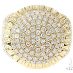 14k Yellow Gold Diamond Dome Men's Ring 65083 - Image 2