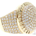 14k Yellow Gold Diamond Dome Men's Ring 65083 - Image 3