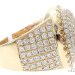14k Yellow Gold Diamond Dome Men's Ring 65083 - Image 4