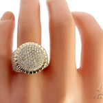 14k Yellow Gold Diamond Dome Men's Ring 65083 - Image 6