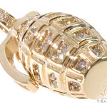 14k Yellow Gold Diamond Grenade Pendant 64670 - Image 2