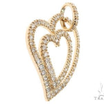 14k Yellow Gold Diamond Heart Pendant 64669 - Image 2