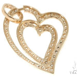 14k Yellow Gold Diamond Heart Pendant 64669 - Image 3