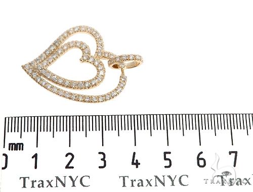 14k Yellow Gold Diamond Heart Pendant 64669 - Image 6