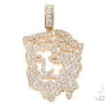 14k Yellow Gold Diamond Jesus Pendant 65134 - Image 1