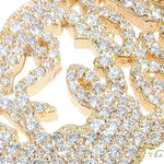 14k Yellow Gold Diamond Jesus Pendant 65134 - Image 4