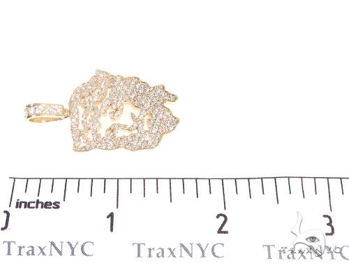 14k Yellow Gold Diamond Jesus Pendant 65134 - Image 7