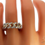 14k Yellow Gold Diamond Miami Cuban Ring 64737 - Image 6