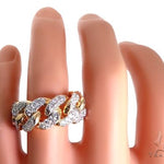14k Yellow Gold Diamond Miami Cuban Ring 64775 - Image 5