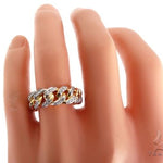14k Yellow Gold Diamond Miami Cuban Ring 64776 - Image 7