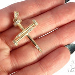 14k Gold Diamond Nail Cross Pendant 65230 - Image 5
