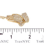14k Yellow Gold Diamond Prayer Hands Pendant 64925 - Image 7
