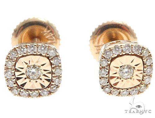 14k Gold Diamond Stud Earrings 64901 - Image 1
