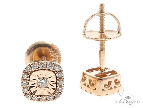 14k Gold Diamond Stud Earrings 64901 - Image 5