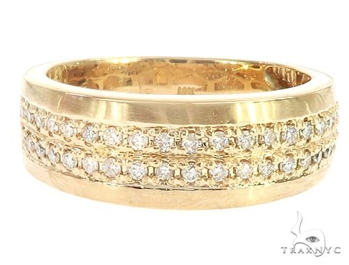14k Yellow Gold Diamond Wedding Band 65068 - Image 2