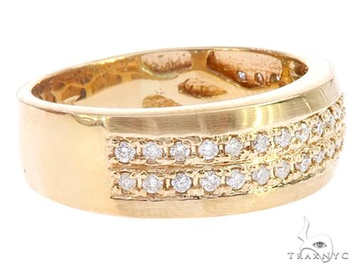 14k Yellow Gold Diamond Wedding Band 66184 - Image 3