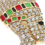 14k Yellow Gold Diamond and Enamel Nefertiti Pendant 64692 - Image 4