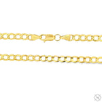 14k Yellow Gold Solid Curb Link Chain 4mm 20 inches   68271 - Image 3