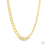 14k Yellow Gold Solid Curb Link Chain 4mm 22 inches 68270 - Image 2