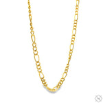 14k Yellow Gold Hollow Figaro Link 22 Inches 2.5mm 66295 - Image 2