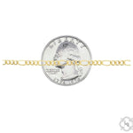 14k Yellow Gold Hollow Figaro Link 22 Inches 2.5mm 66295 - Image 4