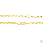 14k Yellow Gold Hollow Figaro Link Chain 20 Inches 2.5mm 66294 - Image 3