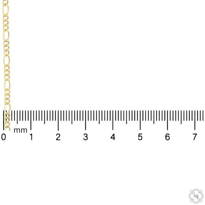 14k Yellow Gold Hollow Figaro Link Chain 20 Inches 2.5mm 66294 - Image 5