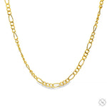14k Yellow Gold Hollow Figaro Link Chain 24 Inches 2.5mm 66296 - Image 1