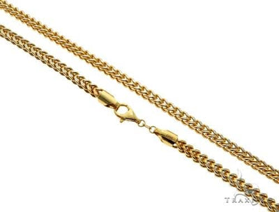 14k Yellow Gold Hollow Franco Link Chain 22 Inches 4mm 70565 - Image 1