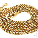 14k Yellow Gold Hollow Franco Link Chain 24 Inches 4mm 70566 - Image 4