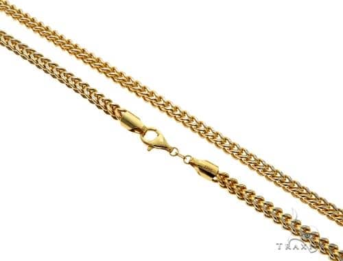 14k Yellow Gold Hollow Franco Link Chain 24 Inches 5.7mm 70564 - Image 1