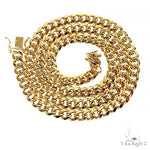 14k Yellow Gold Hollow Miami Cuban Link Chain 6.6mm 24 inches 69643 - Image 3