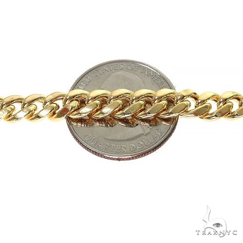 14k Yellow Gold Hollow Miami Cuban Link Chain 6.6mm 24 inches 69643 - Image 5